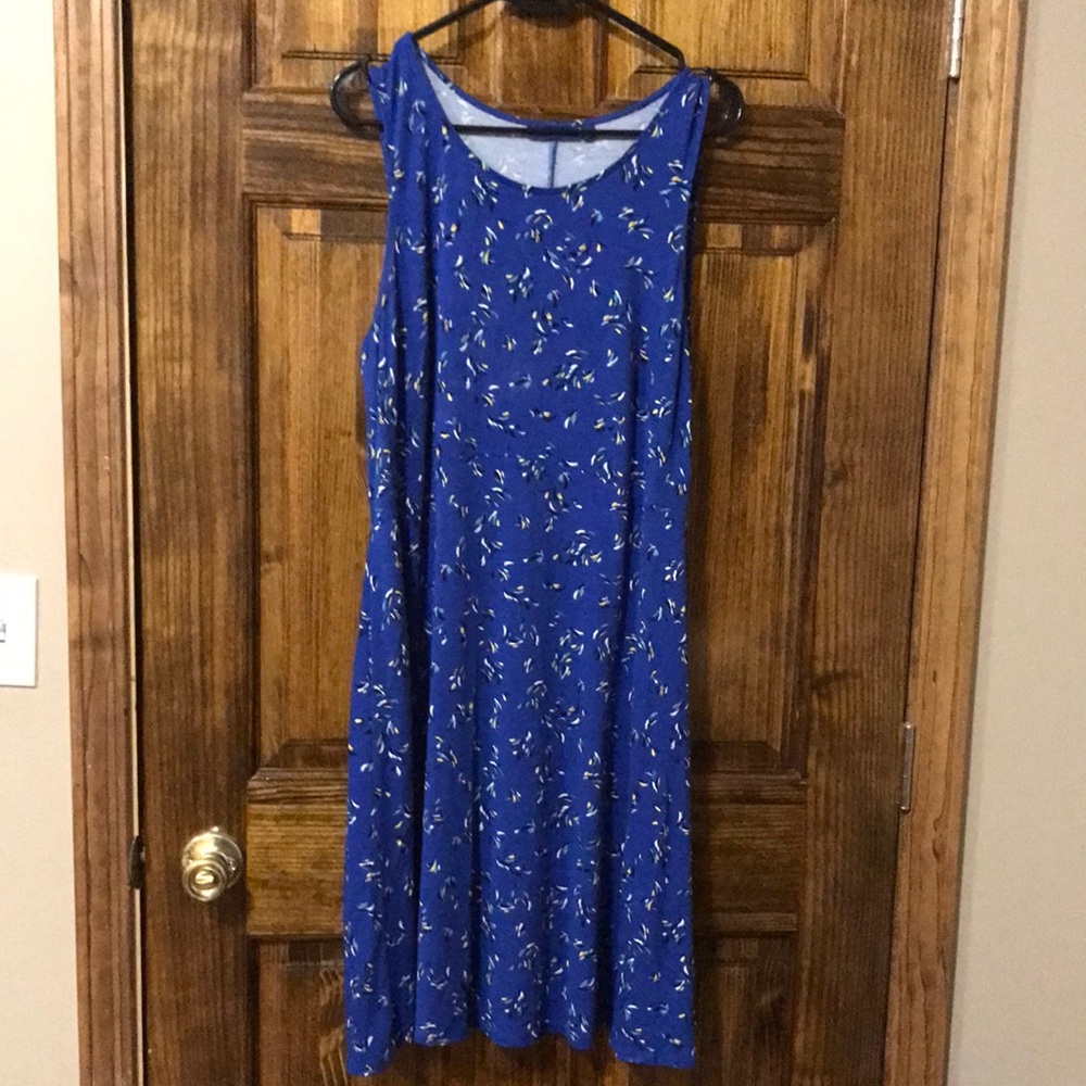 Blue patterned dress